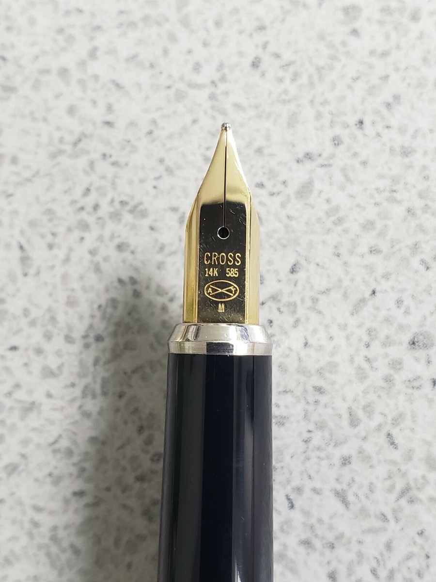 Cross 1/20 10 kt. Rolled Gold Fountain Pen 14 kt Gold Medium Nib