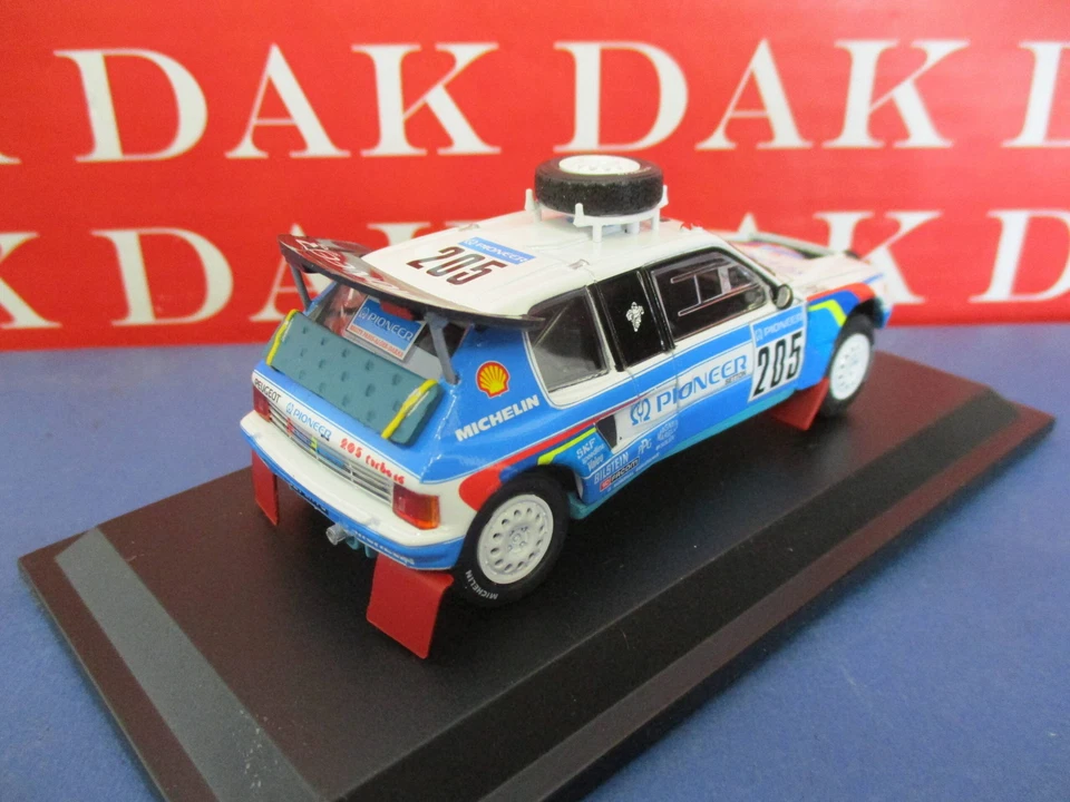 Die cast 1/43 Modellino Auto Peugeot 205 T16 Rally Paris Dakar 1988 J. Kankkunen - Immagine 4 di 4