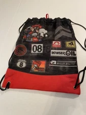 Nintendo - Mario Kart Large Mesh Cinch Drawstring Bag (13.5" x 17.5")