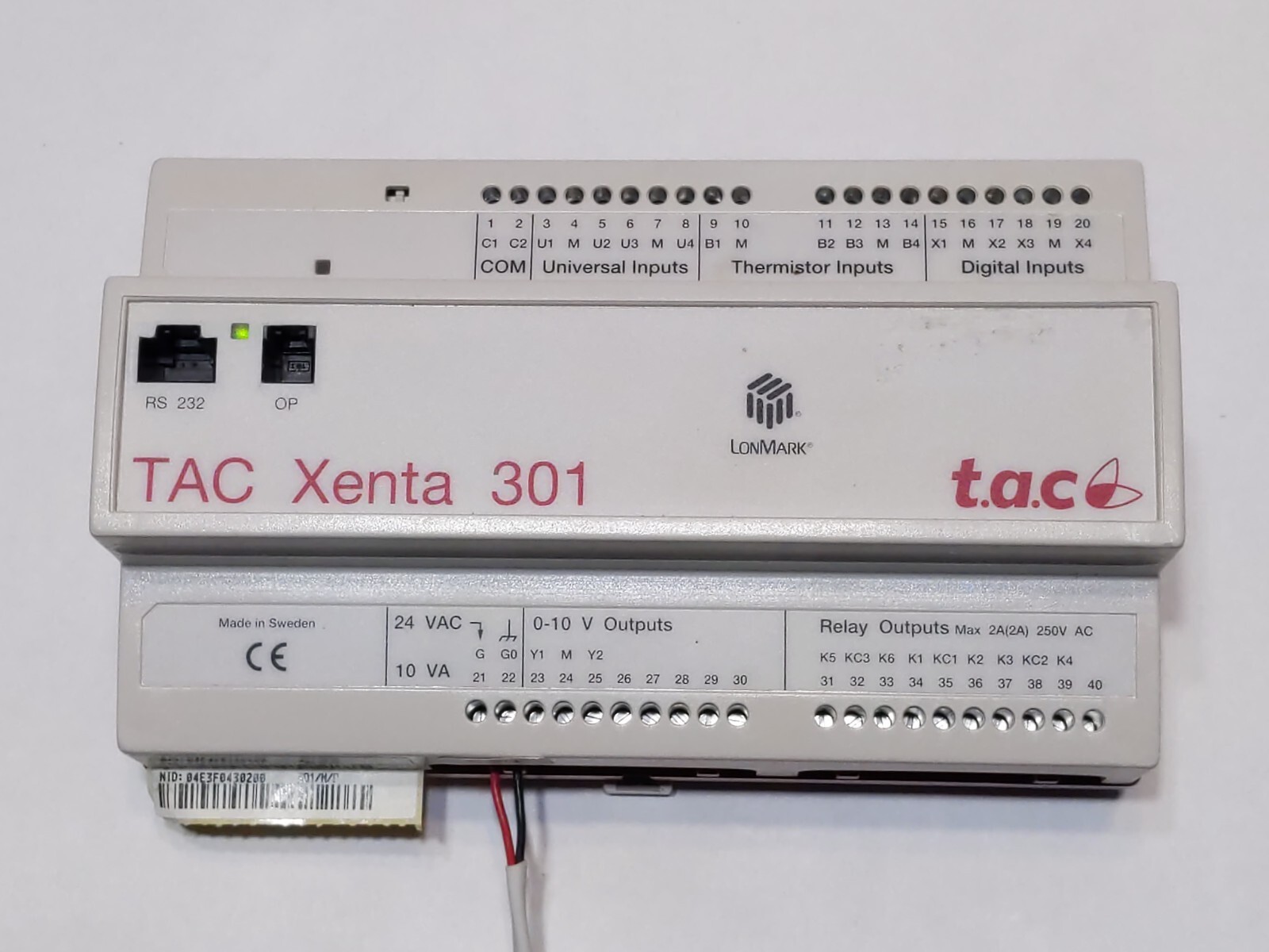 Tac Controller TAC XENTA 301 /N/P 0-073-0009-2 Controller, GUARANTEED | eBay