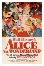 Walt Disney's Alice in Wonderland MOVIE POSTER 1951 20x30 VINTAGE CARTOON - VY1