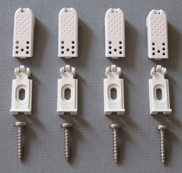 Chaussures De Serrage Plissées Cosiflor - Lot De 4 Pièces Avec Vis - Pour Rideaux Ou Stores