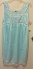 Vintage Gilead Nightgown Nightie w/ Embroidery - Green Size Small - MWT