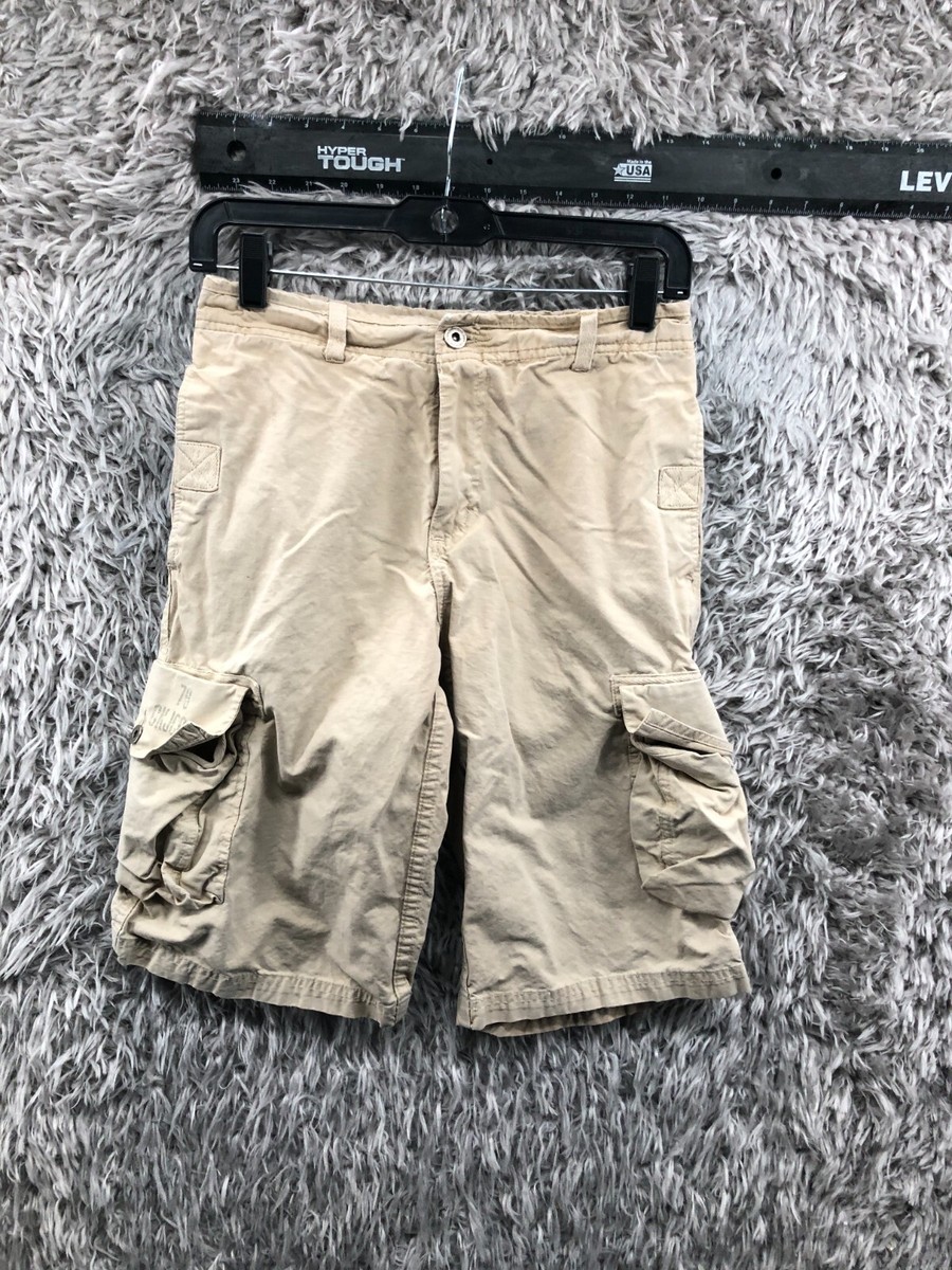 Calvin Klein Cargo Shorts Boys Size 12 Mid Rise Medium Wash Beige