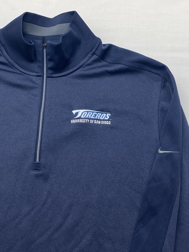 Suéter Toreros USD para hombre azul mediano Nike 1/4 con cremallera - Imagen 2 de 9
