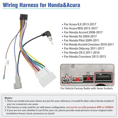 Adaptateur Amplificateur Signal FM Pour Autoradio Honda Acura Mazda (à Partir De 2005) - Fils Bleu/Noir