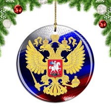 Russia Russian Flag Christmas ornament city travel souvenir