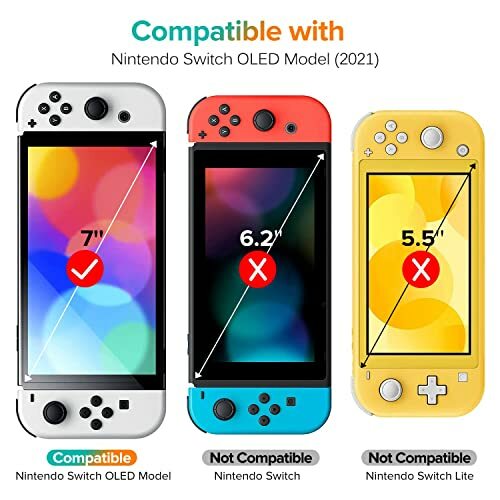 4x Verre Trempé Ecran Protection Pour Nintendo Switch Oled 7 Pouces 2021 9 H - Photo 6/9
