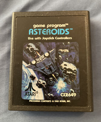 Vintage Gaming Asteroids (Atari 2600 1981) Cx2649 Game Program Cartridge Only