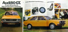 Audi 80 GT Mk 1 1974-75 Original UK Market Sales Brochure