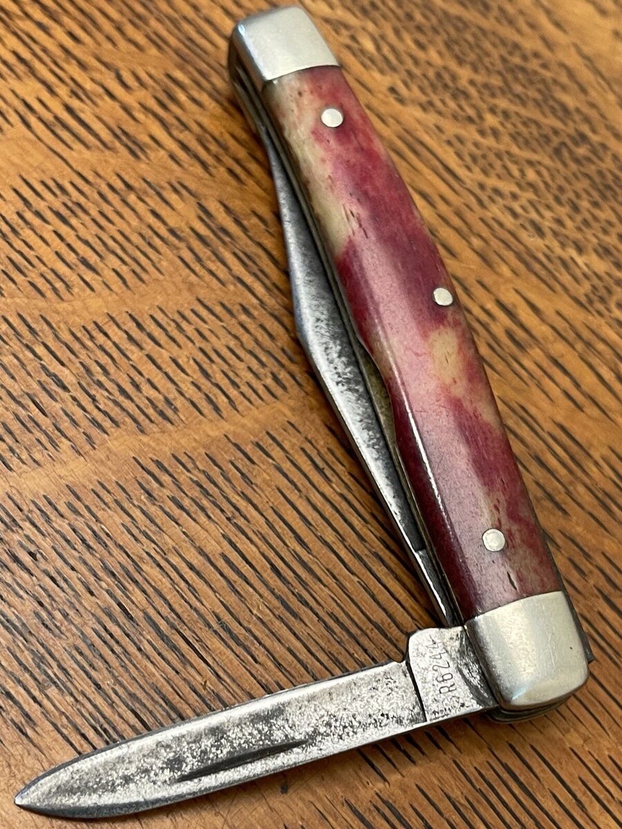 80's Case XX USA 10 Dot Red Appaloosa Smooth Bone 2 Blade 80's Case XX USA 10 Dot Red Appaloosa Smooth Bone 2 Blade