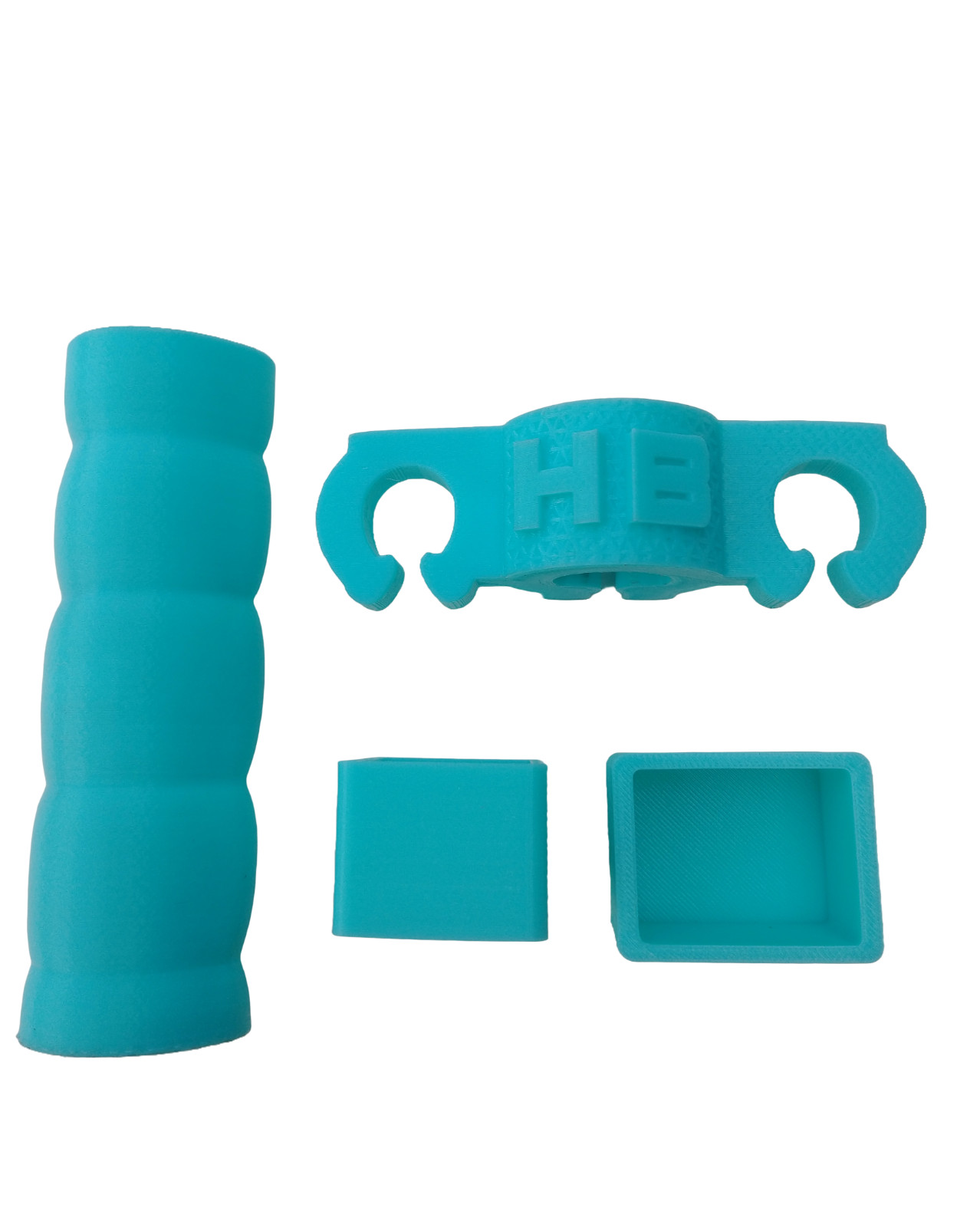 Disc Golf Cart Handle Grip & Double Putter Clip w/Cart Feet Protectors