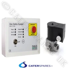 MERLIN 1200S GAS COMMERCIAL INTERLOCK AIR PRESSURE SWITCH SYSTEM & 1/2″ SOLENOID