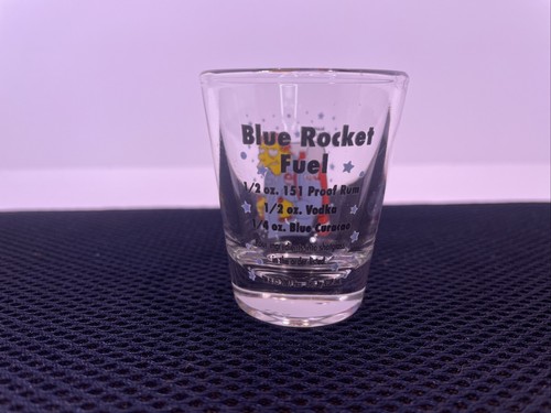 Vintage Simpsons Shot Glass Barney Blue Rocket Fuel Recipe 2 Ounce - Picture 2 of 2