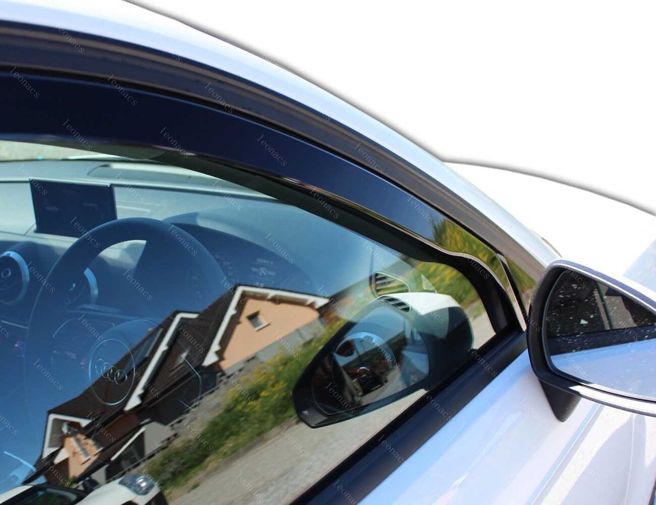 Window Visor Wind Deflector with clips For AUDI A3 8V SPORTBACK 2012 TO