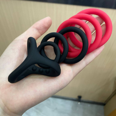 7x Penisring Silikon Cockring Hodenring Potenzring Ballstretcher Sexspielzeuge