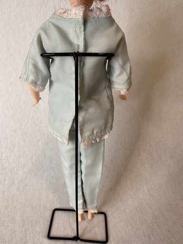 ✨VINTAGE ✨RARE✨1960s BARBIE DOLL #1601 SHEER BLUE LACE PAJAMA TOP PANTS SET - Picture 2 of 12