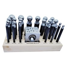 25 Piece Doming Punch Block Set Jewellery Hardened Steel Jewellery Kit  F Ship