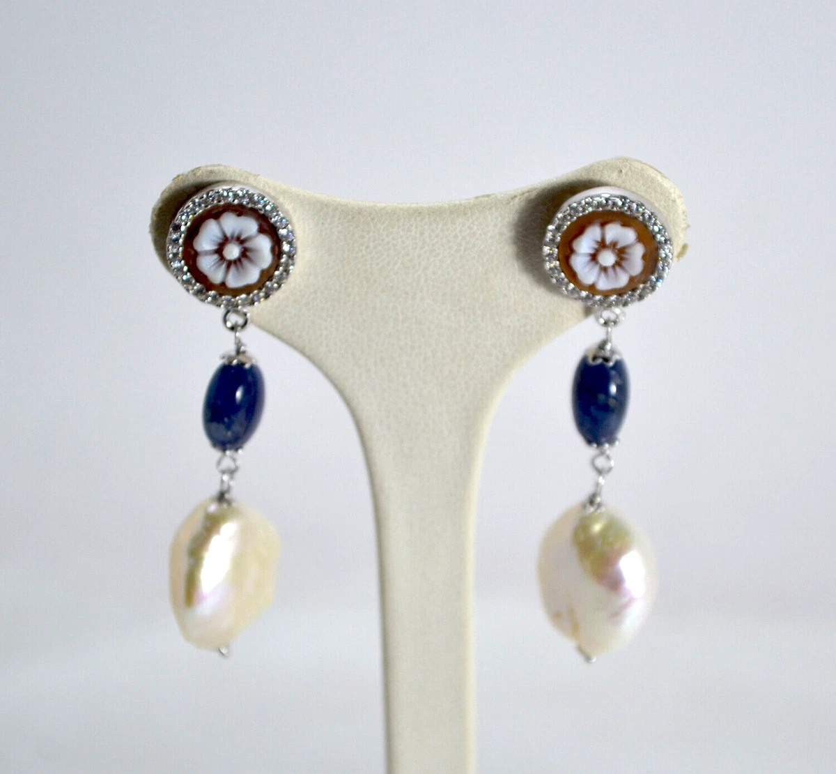 Orecchini Lunghi In Argento 925 Con Perle E Catena | Design Etnico Cinese | Per Donna