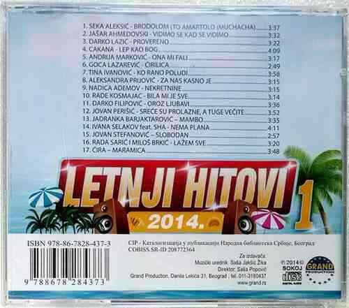 CD LETNJI HITOVI 1 COMPILATION 2014 GRAND PRODUCTION SERBIEN BOSNIEN KROATIEN - 第 3/3 張圖片