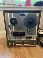 Vintage Teac A-6010 Auto Reverse Reel To Reel Player With Original Dust Cover