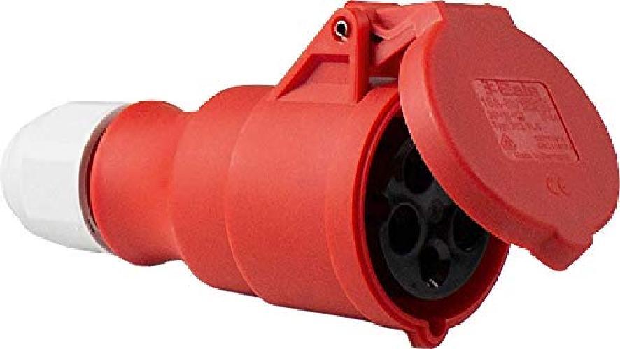 as   Schwabe as 61427 Bals CEE Accoppiatore 400V 32A, rosso, con coperchio a cer