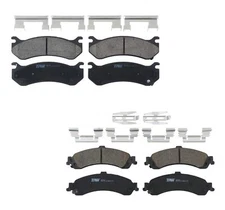 TRW Pro Front and Rear Ceramic Pad Set Brake Kit For GMC Cadillac Chevrolet