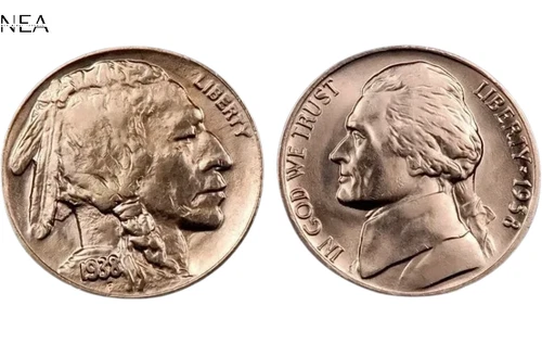 1938-D Buffalo Nickel + 1938-D Jefferson Nickel Lot ~ Gem BU ~~ 2 Coin Set