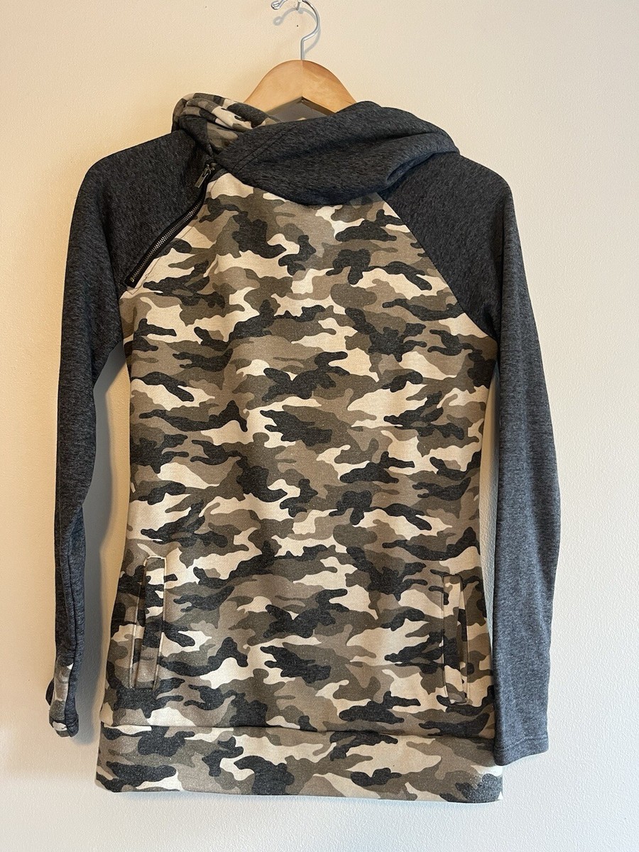Women's Camo Camouflage Hoodie Sweatshirt