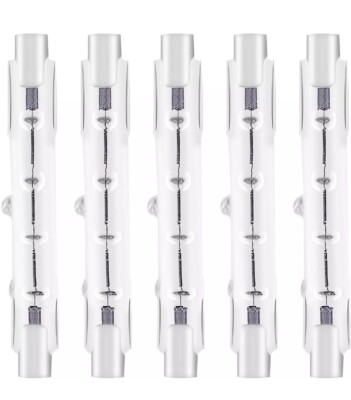 5 Packungen 8 x 78 mm J78 R7S Linear Halogen Fluter Wolfram 120 W Doppelend Flo