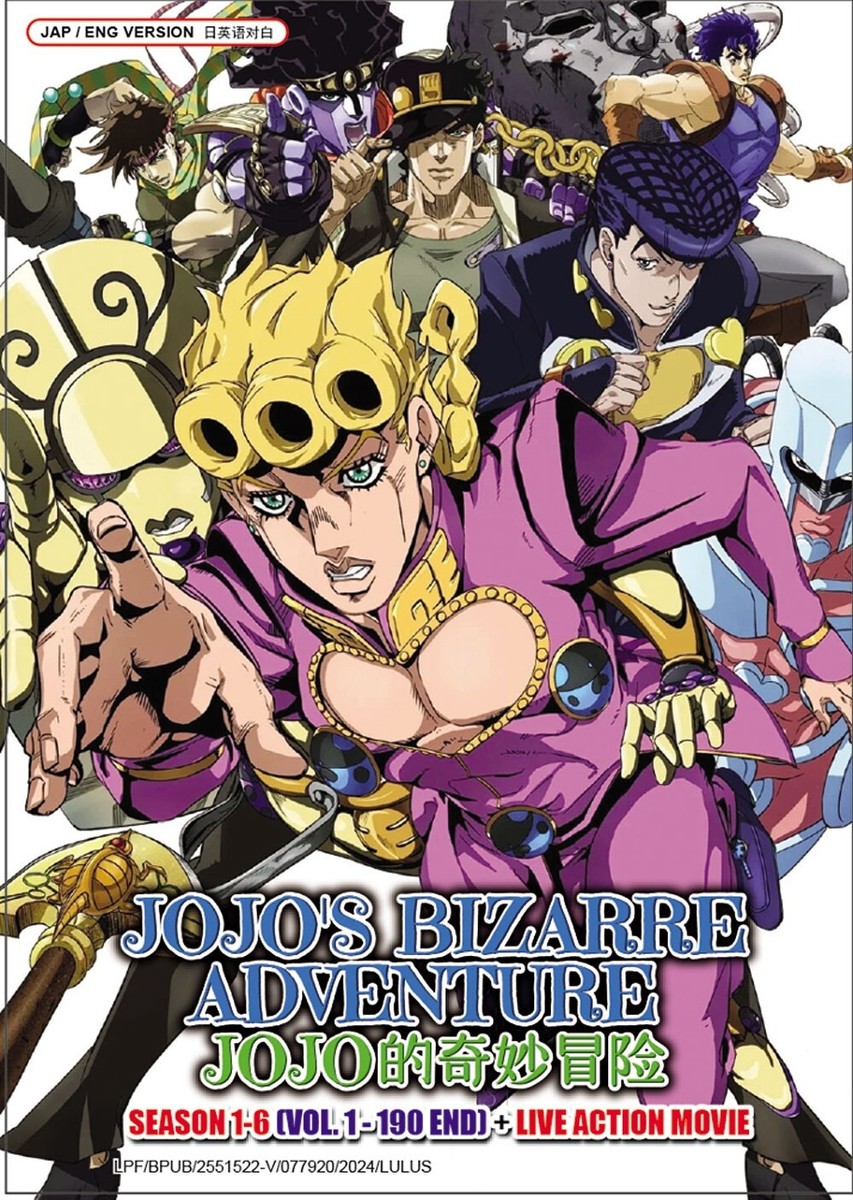 JoJo's Bizarre Adventure Season 1-6 Japanese Anime + Live Action