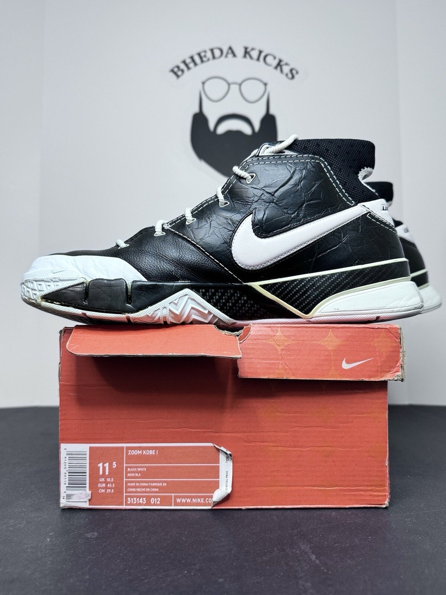 Size 11.5 - Nike Kobe 1 OG Sharpshooter Black White 2006 313143