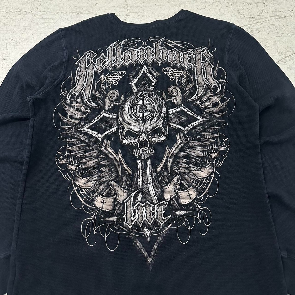 Y2K Skull Grunge Thermal Long Sleeve Shirt | eBay