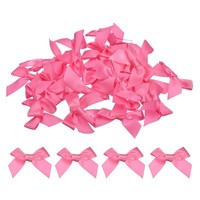 50X Mini-Schleifen Aus Stoff, Satinband, Blumenschleifen FüR Bastelarbeiten #2