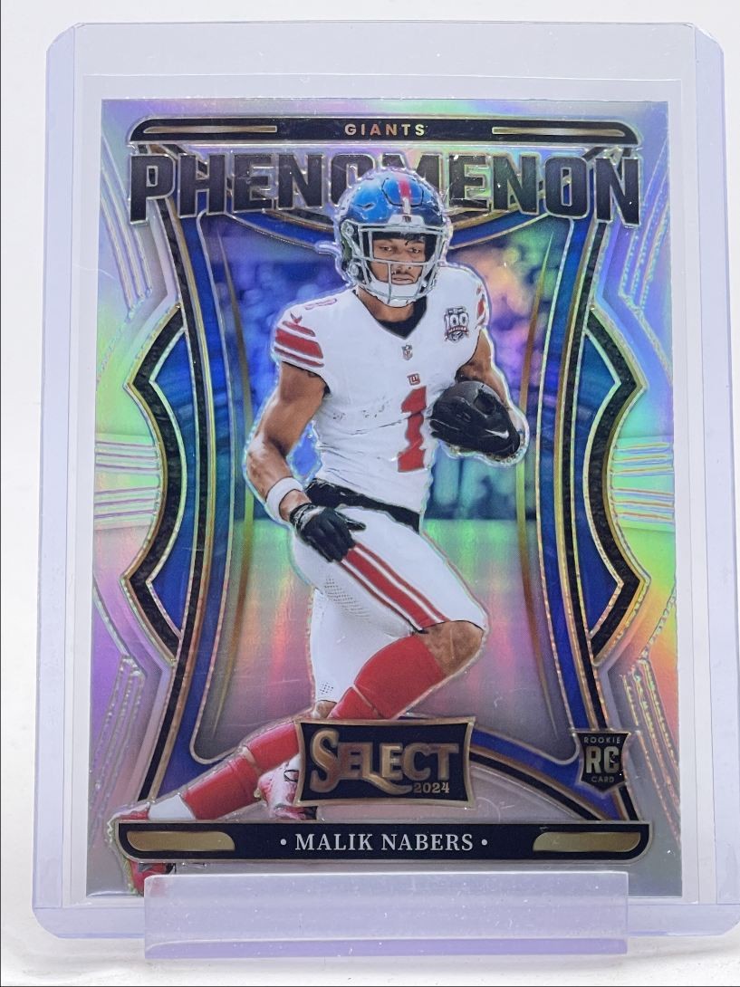MALIK NABERS 2024 SELECT ROOKIE PHENOMENON SILVER PRIZM GIANTS RC Q0154