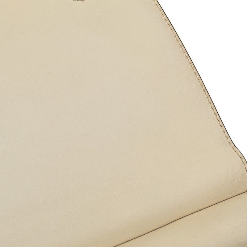 Gucci Bamboo Shoulder Bag Leather WhiteGray Women Used Authentic thumbnail 4