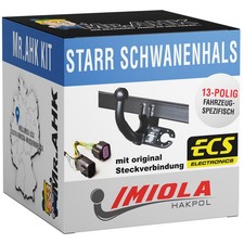 Anhängerkupplung starr für Peugeot 207 CC 07-15 mit 13polig spezi.