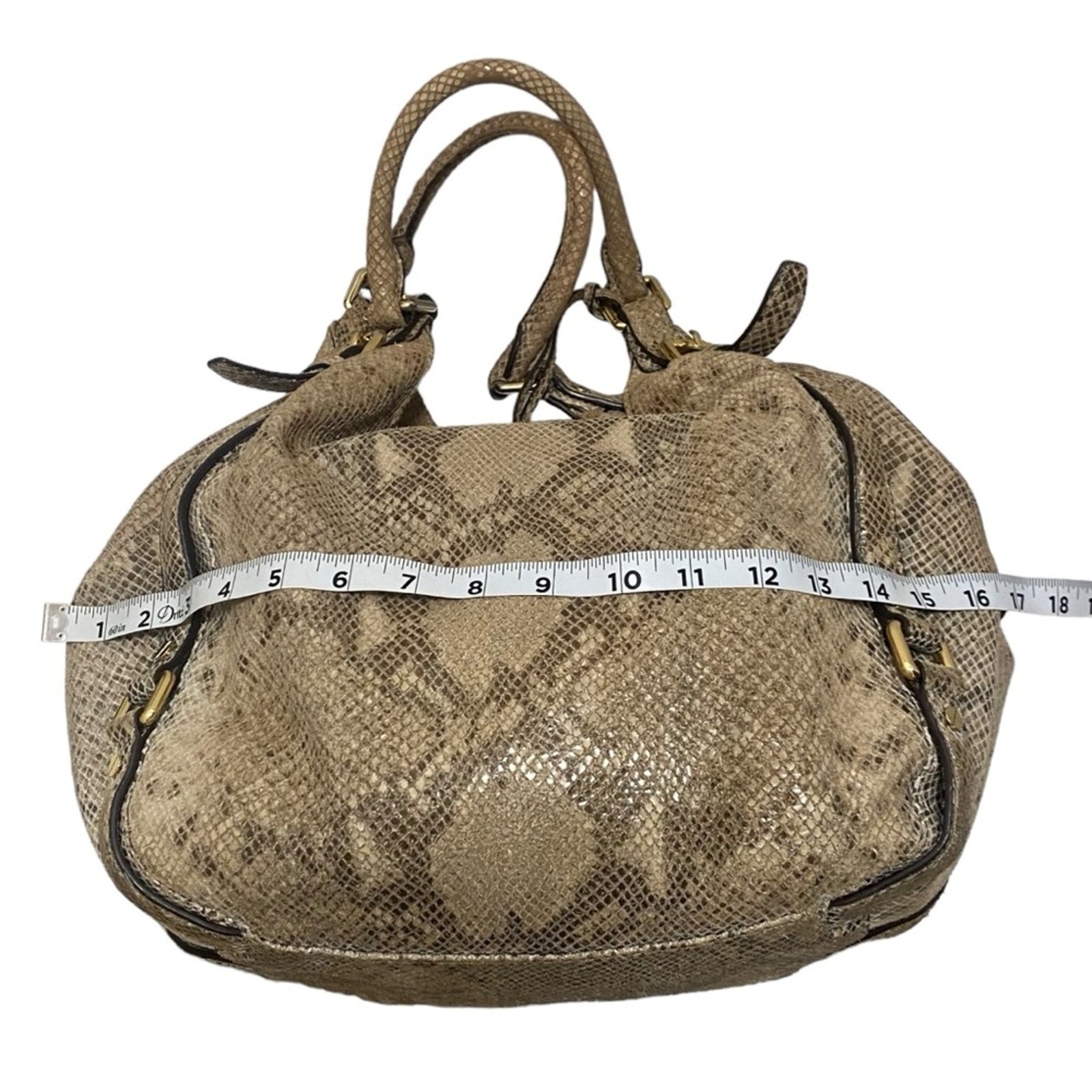 Michael Kors Beige Python Effect Leather and Sued… - image 15