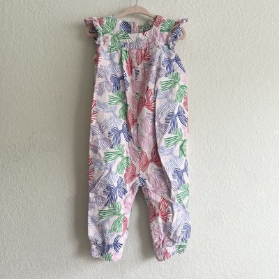 Mini Boden Baby Girls Bow Romper 18-24 Months 100% Cotton