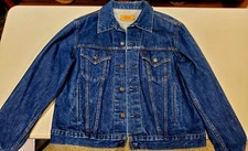 1980's Levi's 46 XL 70507 0216 Blue Denim Trucker Jacket USA Red Tab Excellent 