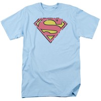 Dc Comics - Superman - Distressed Shield #2 - Erwachsene Unisex T-Shirt - Blau
