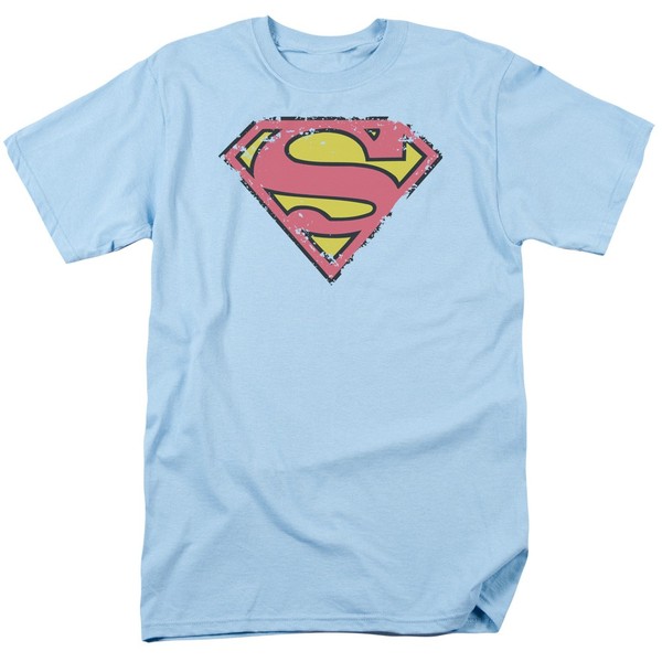Dc Comics - Superman - Distressed Shield #2 - Erwachsene Unisex T-Shirt - Blau-image