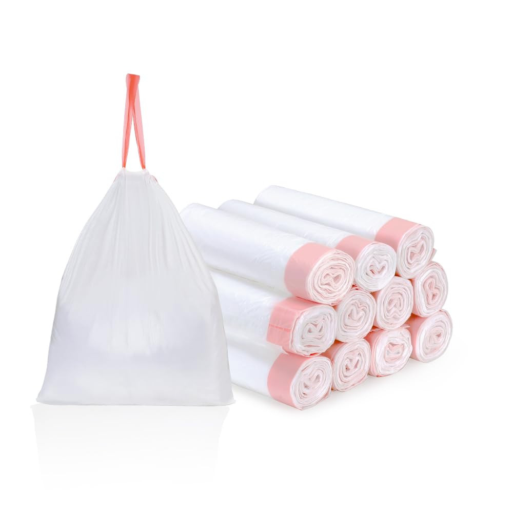 Ultra Strong Tall Kitchen Trash Bags, Unscented, White,13 Gallon, 110 Count