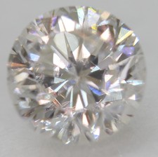 Certified 0.77 Carat E VS2 Round Brilliant Natural Enhanced Loose Diamond 5.74mm