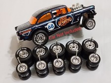 Rubber Wheels Tires 5 Sets 13mm10mm 55 Chevy Gasser Chrome Piecrust Tyres