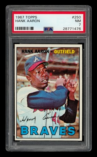 1967 Topps Set-Break #250 Hank Aaron PSA 7 NM