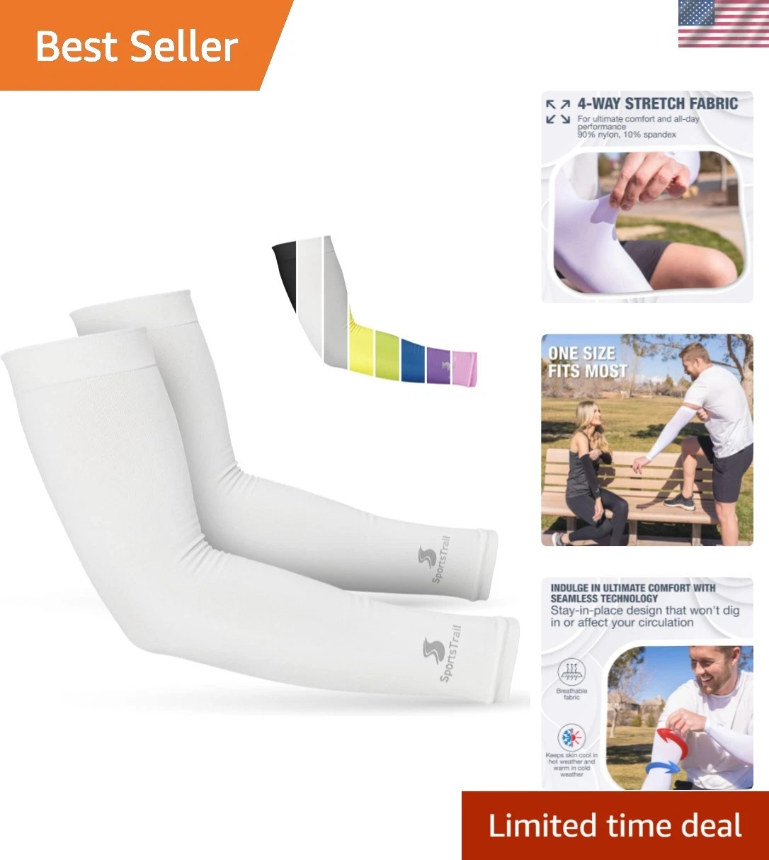 Cooling Arm Sleeves for Men & Women – Breathable, UV Sun Protection, Sports A...
Opens in a new wind