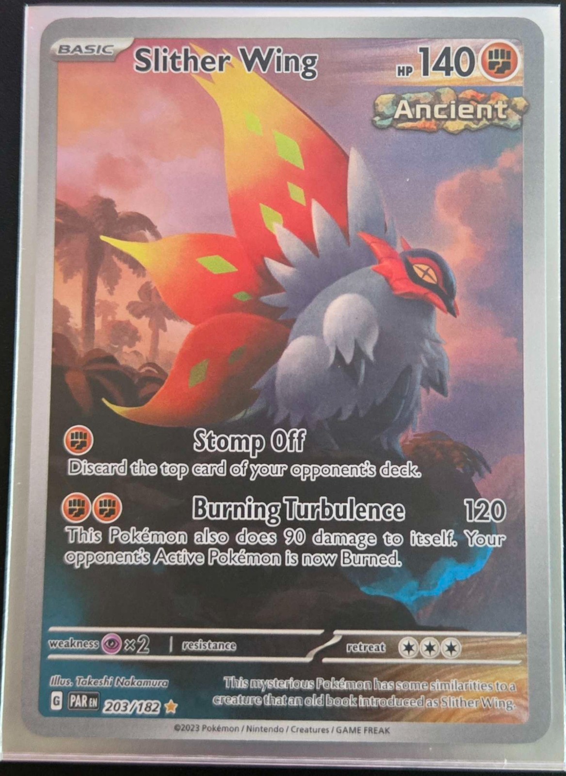 2023 Pokemon - Slither Wing 203/182 Illustration Rare Full Art Paradox Rift 203/
