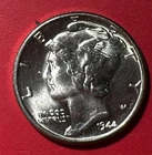 1944 GEM Uncirculated US Mercury SILVER Dime! Old US Coin!