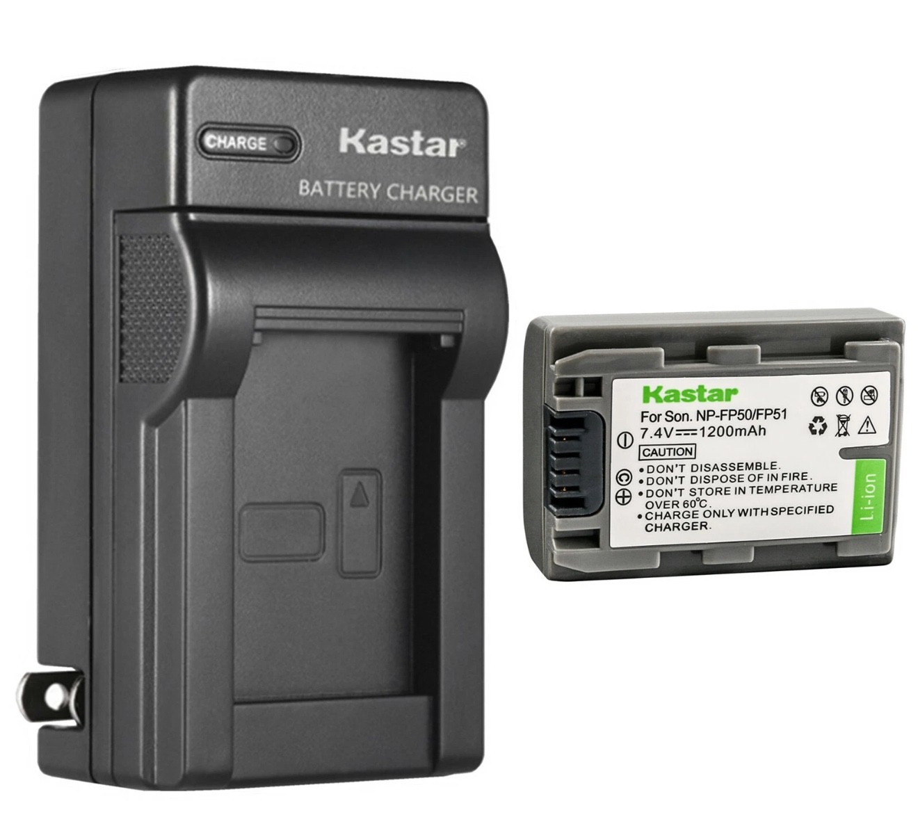 1-Pack NP-FP50 Battery +Charger for Sony DCR-HC21 HC23 DCR-HC30 HC85 Camcorder